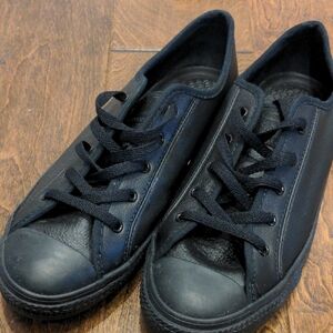 Converse Black Leather Shoes